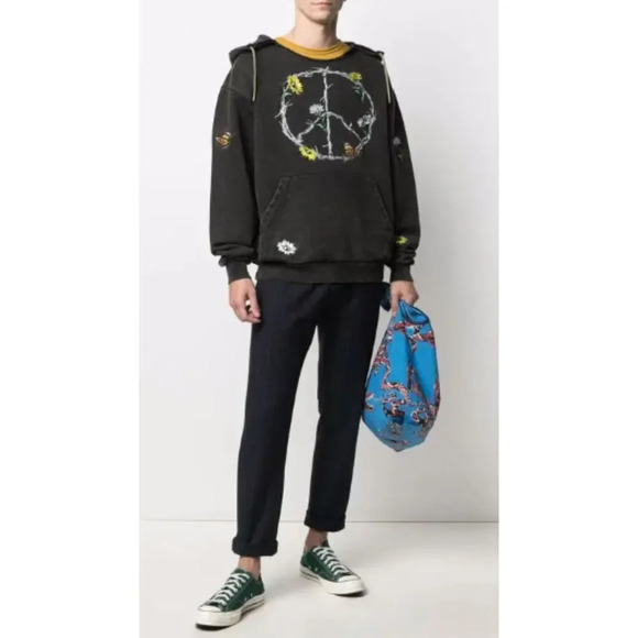 HONOR THE GIFTPeace Sign Print Hoodie Size medium